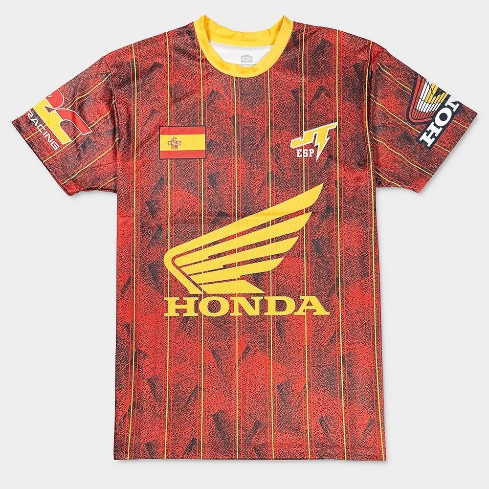 JT Racing Honda Spain Jersey / Shirt - NWT Mens Large Red / Multi - #49828-M4